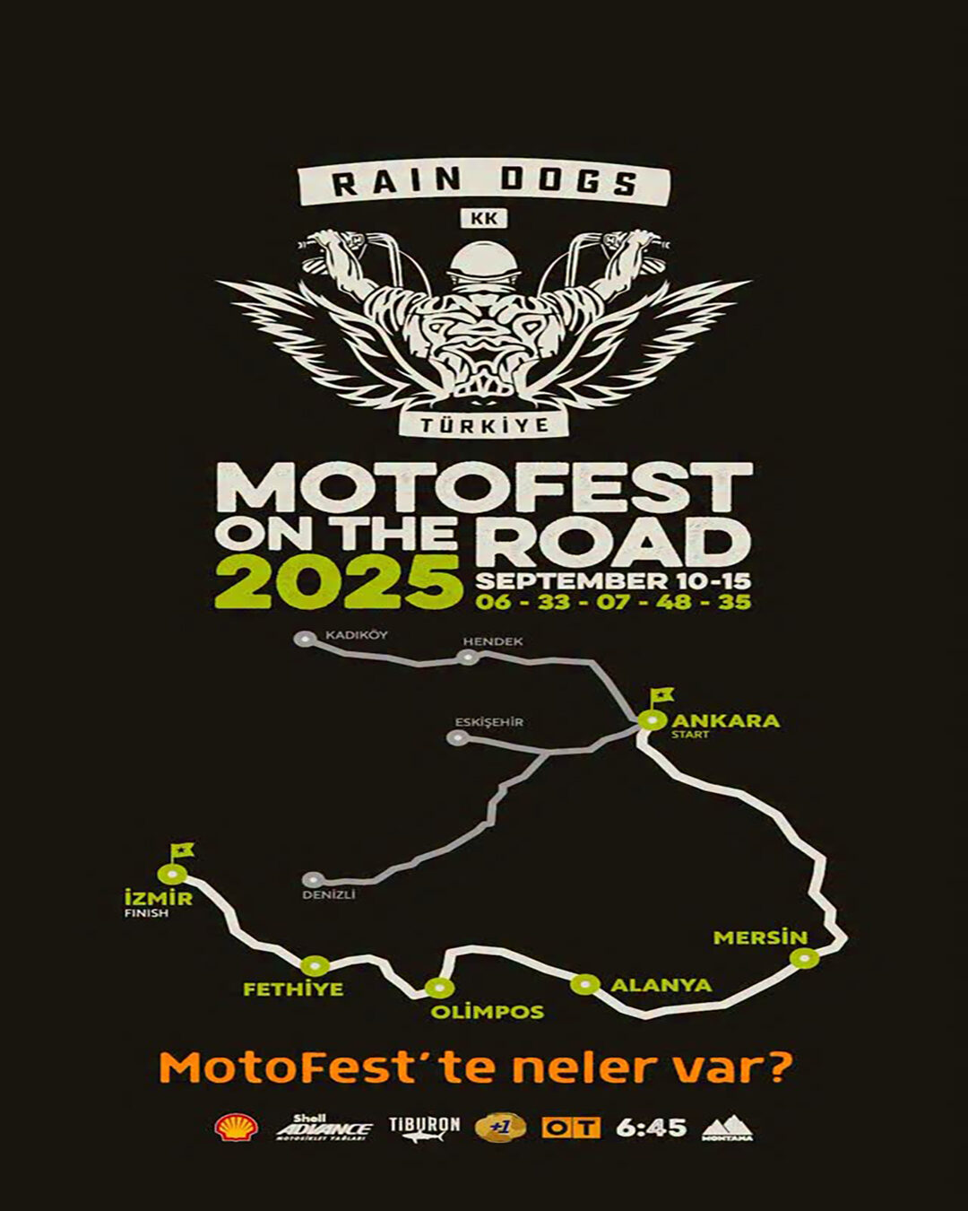 Moto Fest On The Road 2025 motosiklet turu afişi